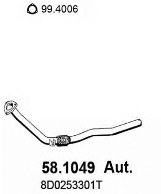 Труба выхлопного газа 58.1049 ASSO