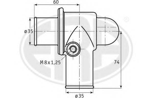 Термостат, охлаждающая жидкость 350127 ERA