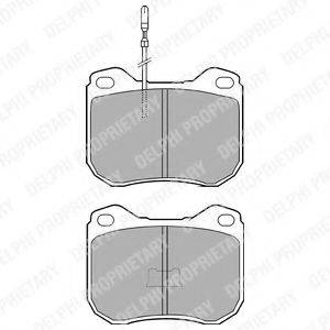 Комплект тормозных колодок, дисковый тормоз LP108 DELPHI