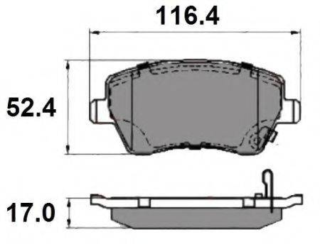 Комплект тормозных колодок, дисковый тормоз NP2047 NATIONAL