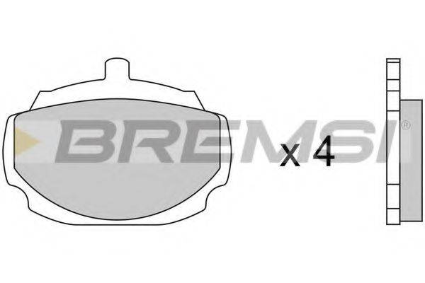 Комплект тормозных колодок, дисковый тормоз BP2033 BREMSI