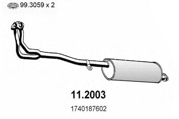 Предглушитель выхлопных газов 11.2003 ASSO