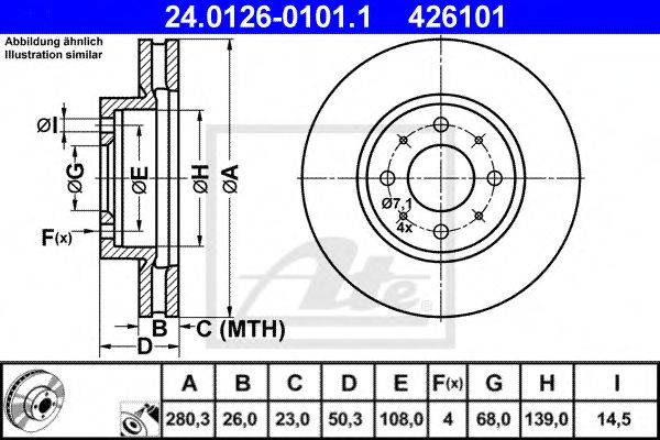 Тормозной диск 23-0373 METELLI