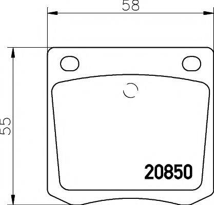 Комплект тормозных колодок, дисковый тормоз MDB1163 MINTEX