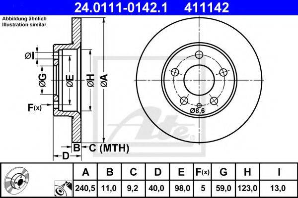 Тормозной диск 23-0388 METELLI