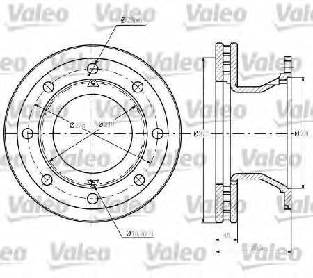 Тормозной диск 187101 VALEO