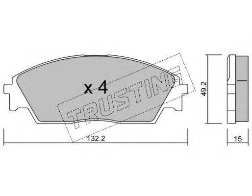 Комплект тормозных колодок, дисковый тормоз 245.0 TRUSTING