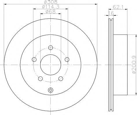 Тормозной диск 8DD 355 118-811 HELLA PAGID