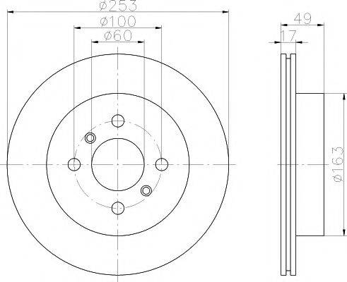 Тормозной диск 8DD 355 109-221 HELLA PAGID