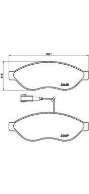 Комплект тормозных колодок P 61 092 BREMBO