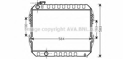 Радиатор, охлаждение двигателя TO2374 AVA QUALITY COOLING