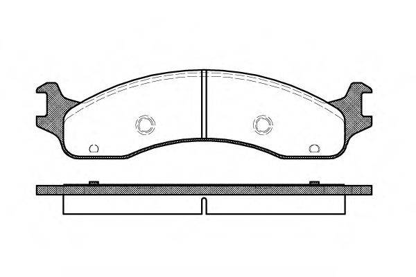 Комплект тормозных колодок, дисковый тормоз P4733.00 WOKING