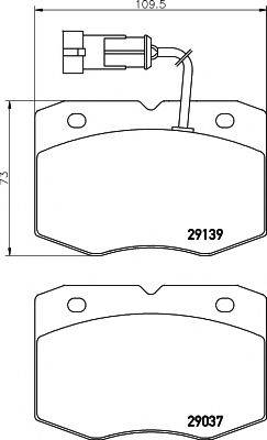 Комплект тормозных колодок, дисковый тормоз 8DB 355 005-501 HELLA PAGID