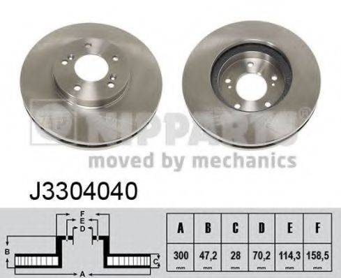 Тормозной диск J3304040 NIPPARTS