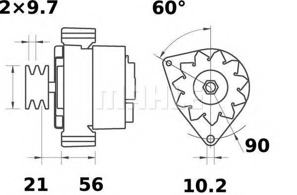 Генератор MG 518 MAHLE ORIGINAL