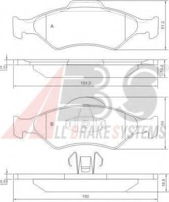 Комплект тормозных колодок P 24 054 A.B.S.