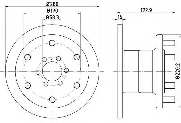 Тормозной диск MDC837 MINTEX