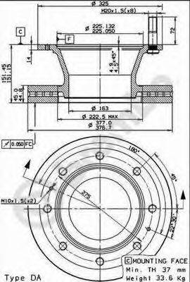 Тормозной диск 09.7929.90 BREMBO