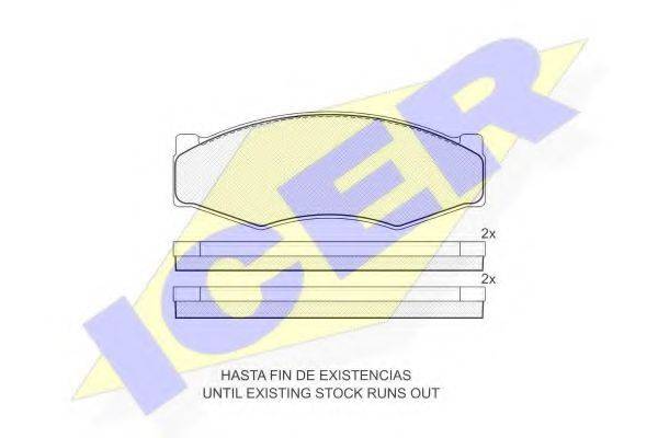 Комплект тормозных колодок 140506 ICER