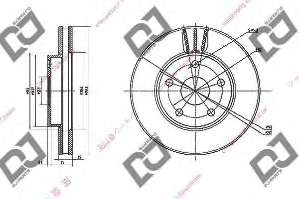 Тормозной диск BD1447 DJ PARTS