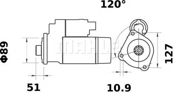 Стартер MS 63 MAHLE ORIGINAL