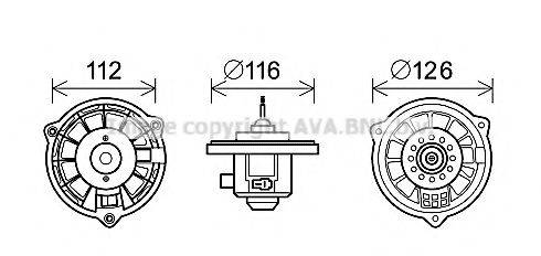 Электродвигатель, вентиляция салона HY8407 AVA QUALITY COOLING