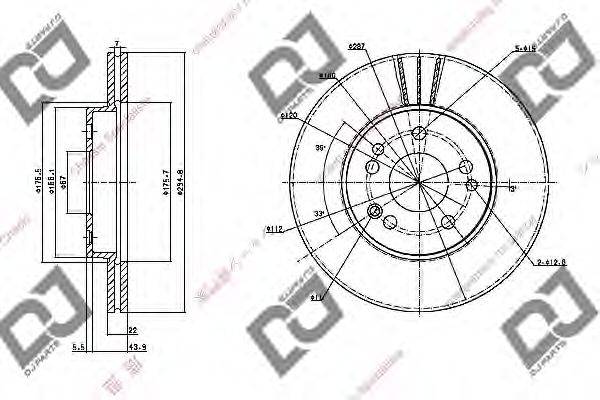 Тормозной диск BD1120 DJ PARTS