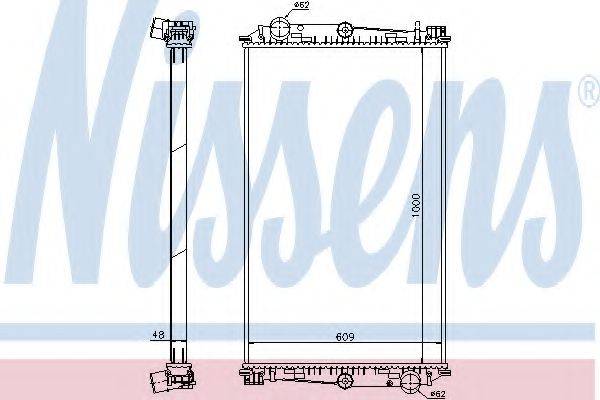 Радиатор, охлаждение двигателя 614460 NISSENS
