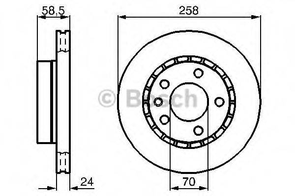 Тормозной диск передний 0 986 478 265 BOSCH