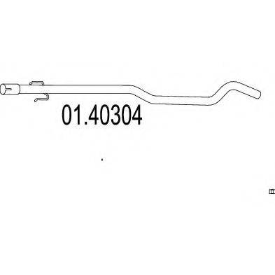 Труба выхлопного газа 01.40304 MTS