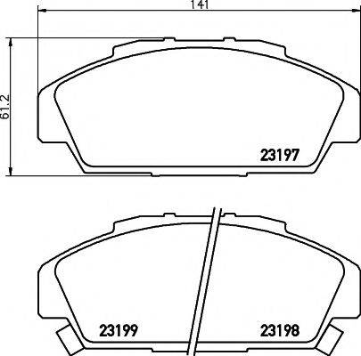 Комплект тормозных колодок, дисковый тормоз 8DB 355 016-851 HELLA PAGID