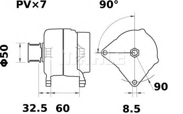 Генератор MG 65 MAHLE ORIGINAL