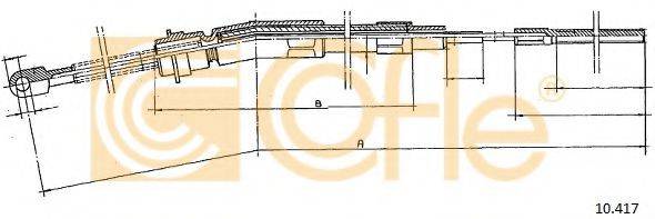 Трос, стояночная тормозная система 10.417 COFLE