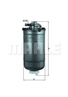 Фильтр топливный KL 157/1D MAHLE ORIGINAL