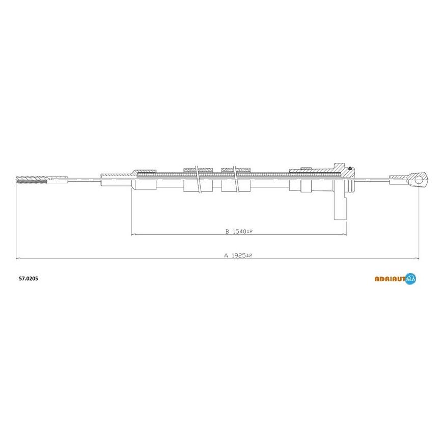 Тросик стояночного тормоза Adriauto