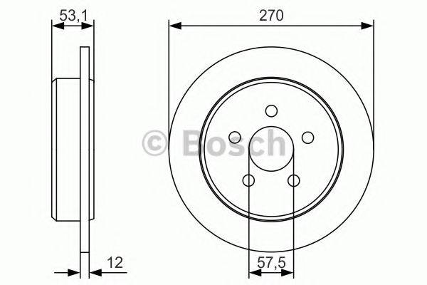 Тормозной диск 0 986 479 U41 BOSCH