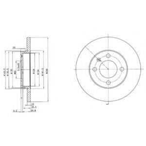 Тормозной диск BG2116 DELPHI