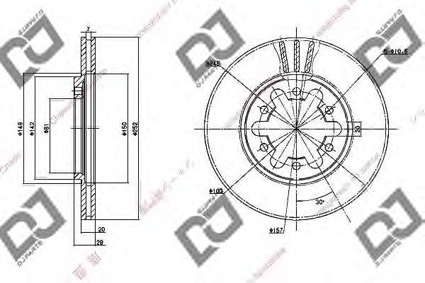 Тормозной диск BD1101 DJ PARTS