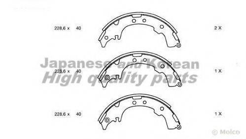 Комплект тормозных колодок 1050-8602 ASHUKI