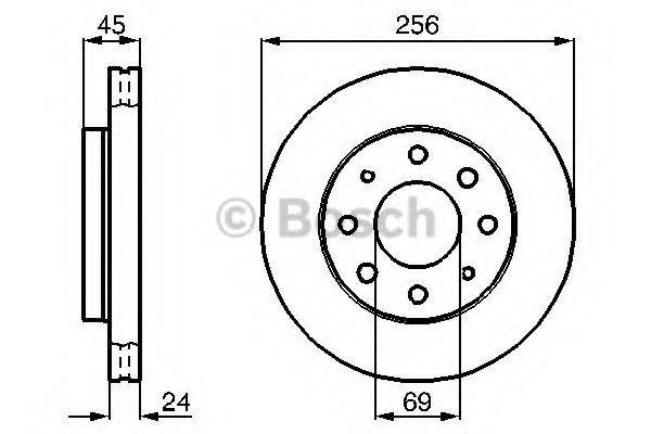 Тормозной диск 0 986 478 654 BOSCH