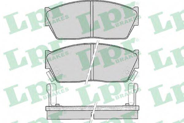 Комплект тормозных колодок, дисковый тормоз 05P076 LPR