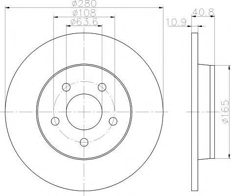 Тормозной диск MDC1643 MINTEX