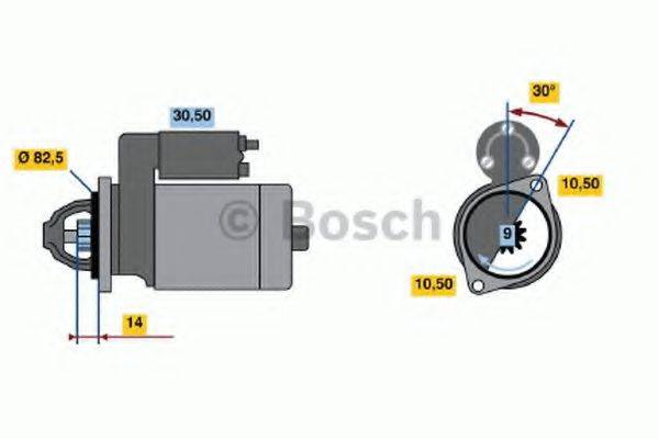 Стартер 0 986 015 341 BOSCH