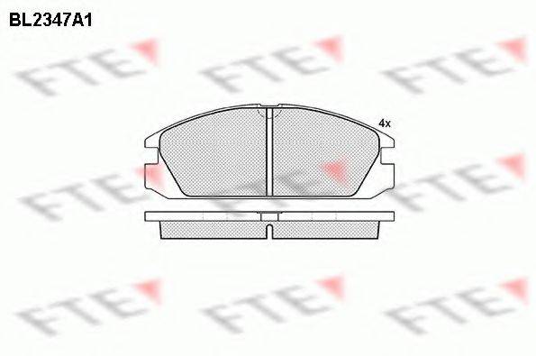 Комплект тормозных колодок, дисковый тормоз BL2347A1 FTE