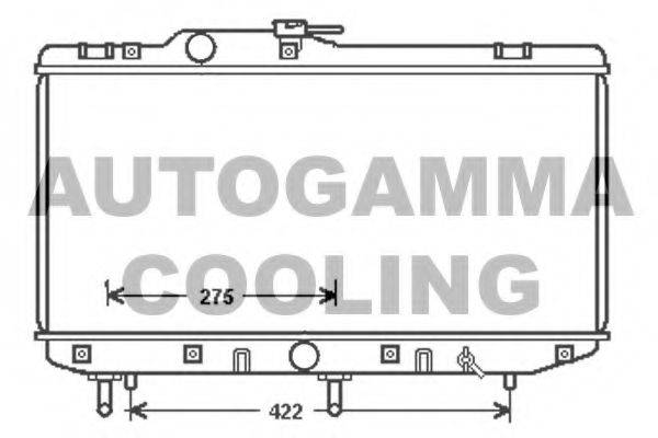 Радиатор, охлаждение двигателя 104869 AUTOGAMMA