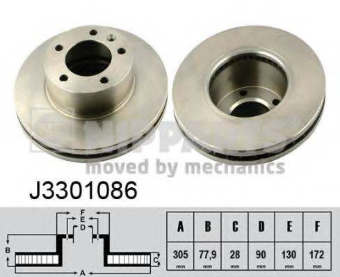 Тормозной диск J3301086 NIPPARTS