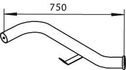 Труба выхлопного газа 28633 DINEX