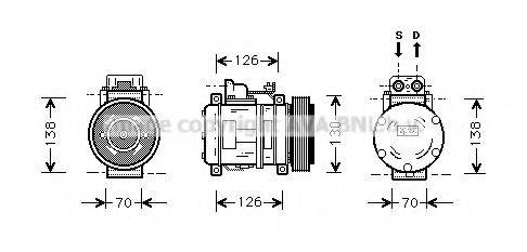 Компрессор, кондиционер MSK054 AVA QUALITY COOLING