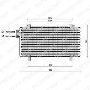 Конденсатор, кондиционер TSP0225059 DELPHI