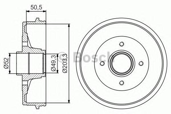 Тормозной барабан 0 986 477 211 BOSCH